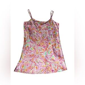 Lauren Ralph Lauren Black Label Paisley Chemise Nighty Sleepwear double strap XL